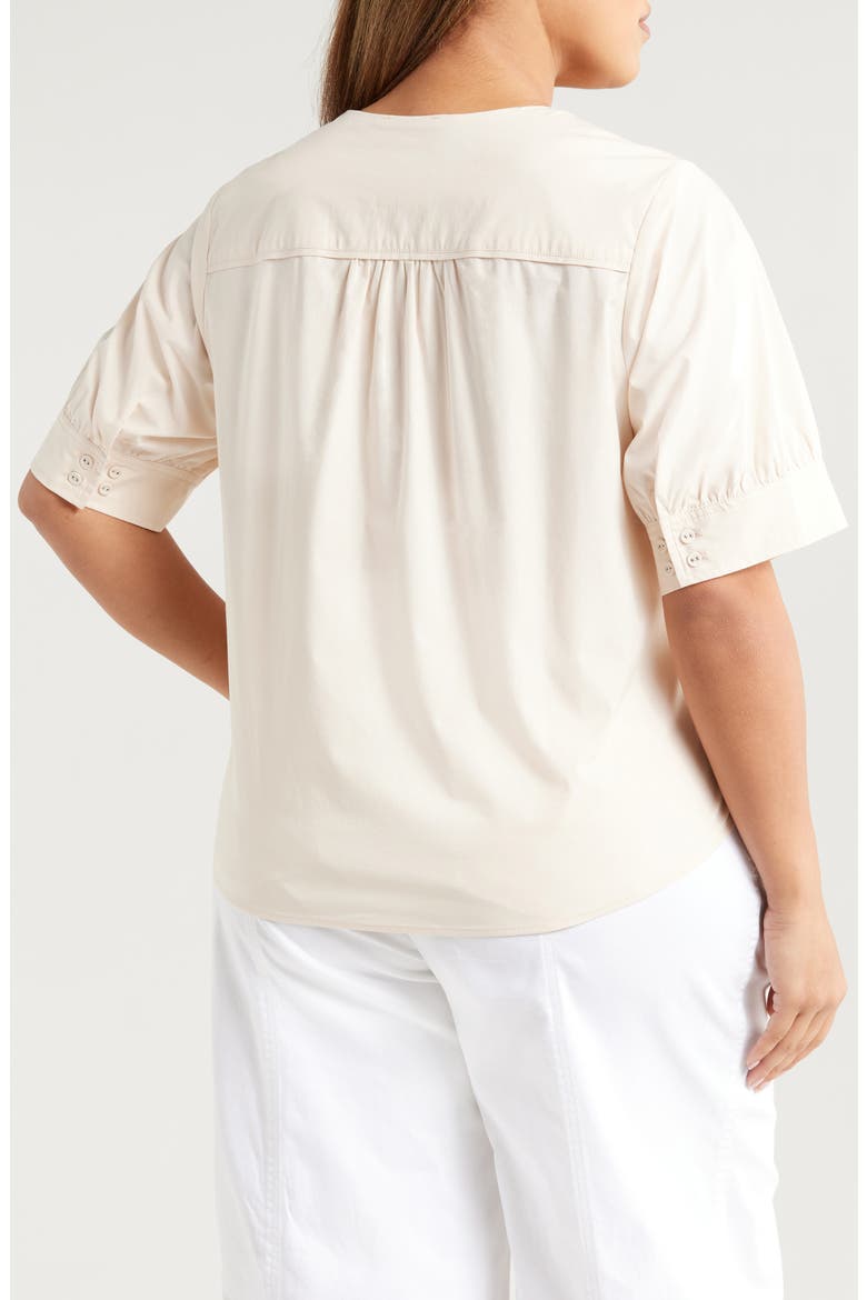 Cuffed Elbow Sleeve Top, Alternate, color, STONE
