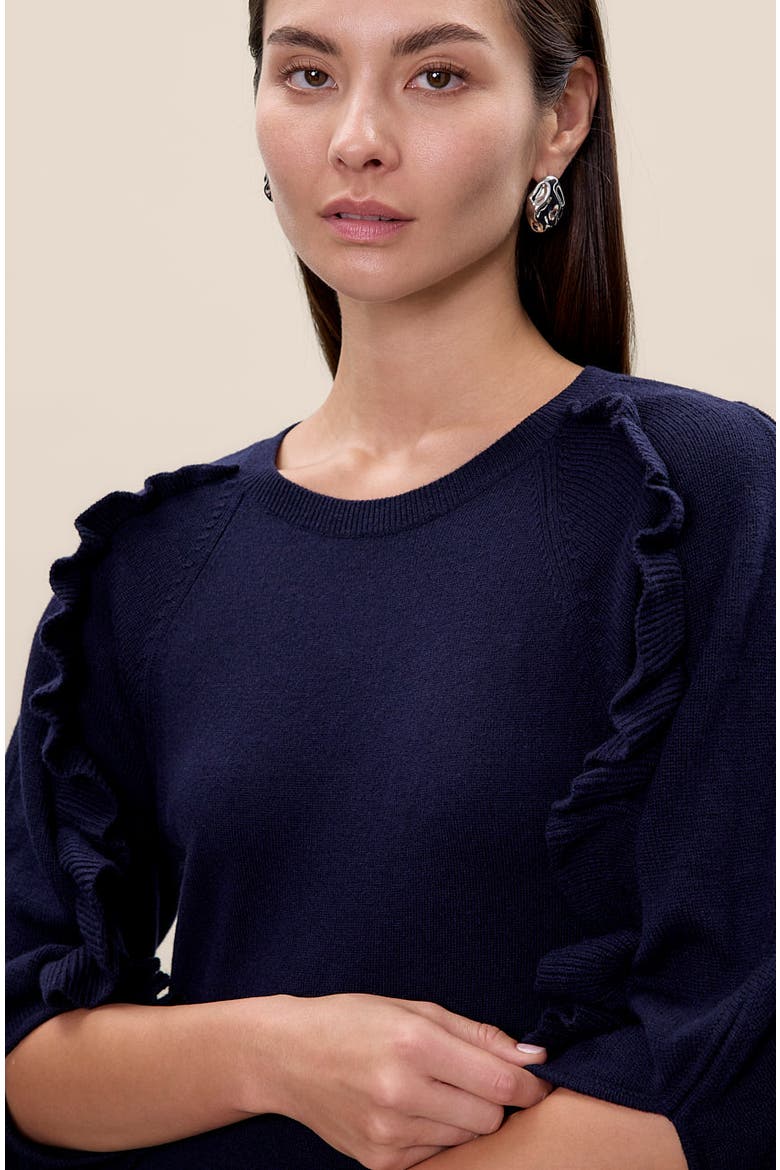 Kaia Sweater Dress, Alternate, color, Navy