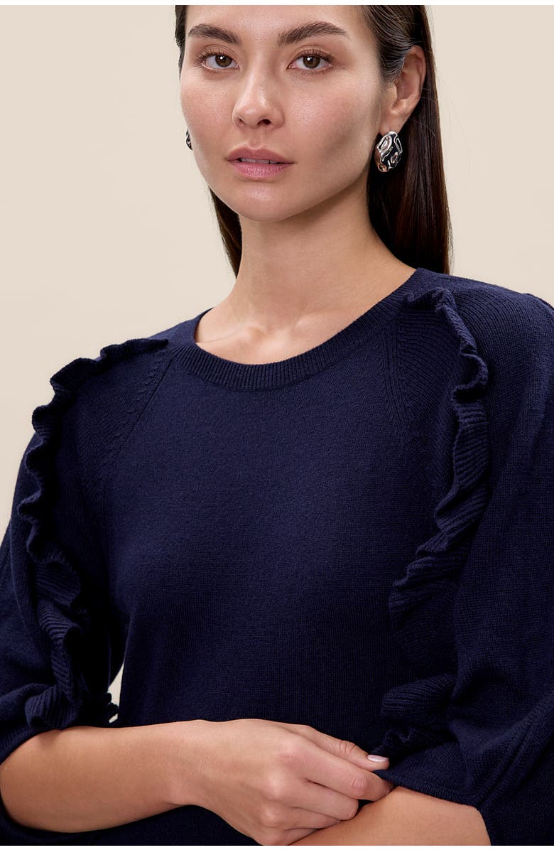 Rebecca Taylor Kaia Sweater Dress, Alternate, color, Navy