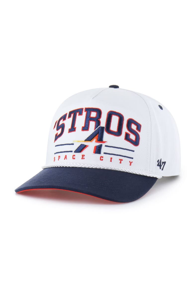 Men's '47  White Houston Astros City Connect Roscoe Hitch Adjustable Hat, Main, color, White