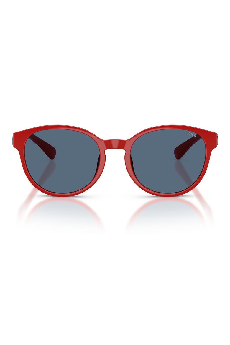 Kids' 48mm Phantos Sunglasses, Main, color, SHINY RED / DARK BLUE