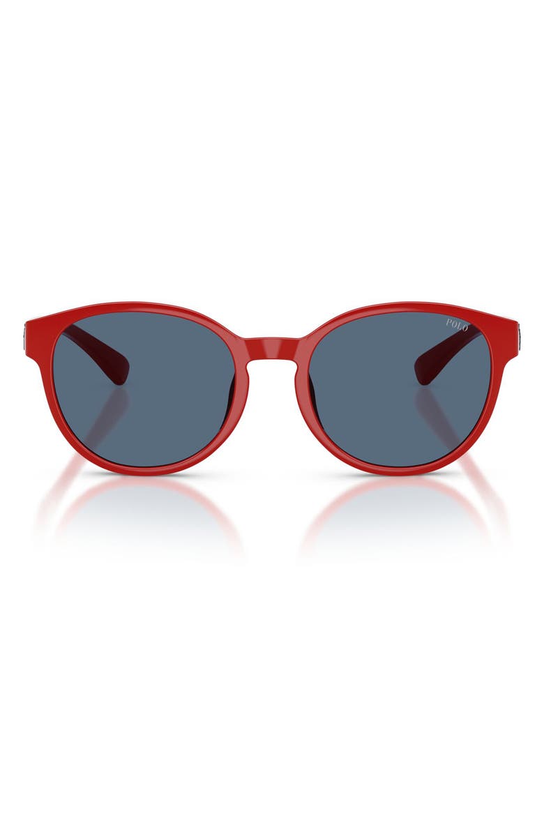 Polo Ralph Lauren Kids' 48mm Phantos Sunglasses, Main, color, Shiny Red / Dark Blue