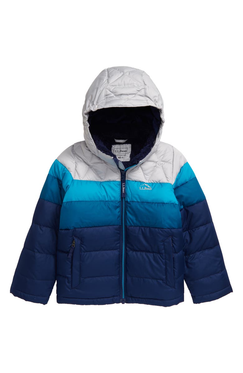 L.L.Bean Kids' Water Resistant Hooded Down Jacket, Main, color,