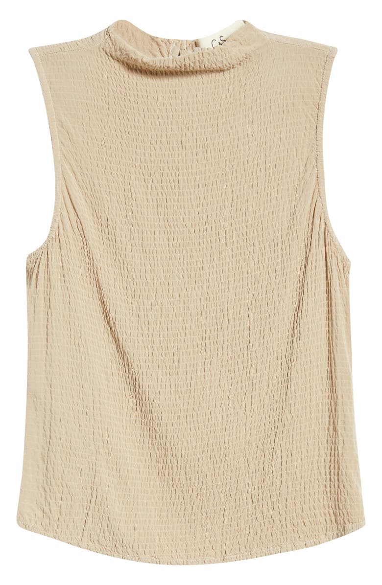 Cloth & Stone Smocked Funnel Neck Top, Main, color, Light Oak