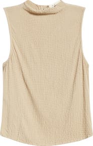 Cloth & Stone Smocked Funnel Neck Top