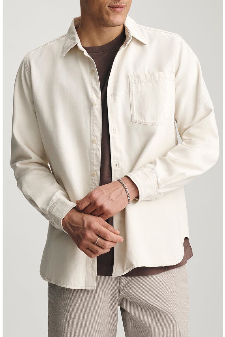 Bill Cotton & Linen Button-Up Shirt, Main, color, ECRU LINEN DENIM