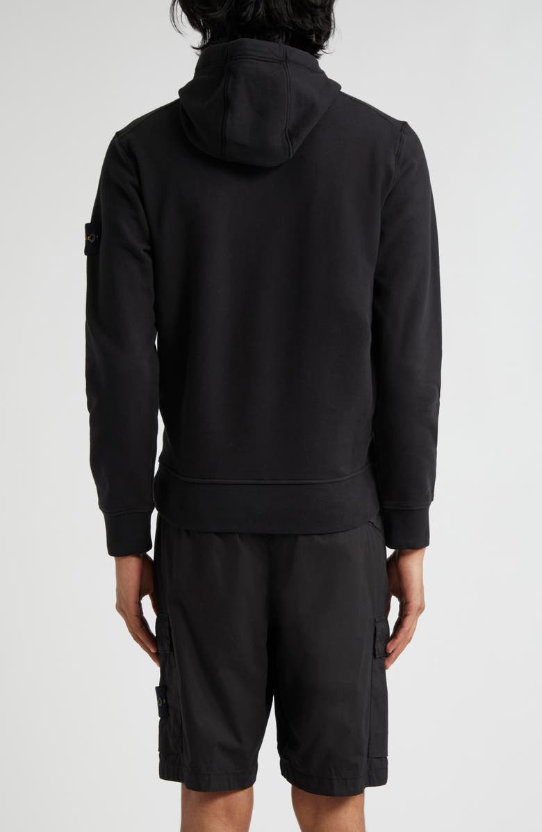 Stone Island Felpa Pullover Hoodie, Alternate, color, Black
