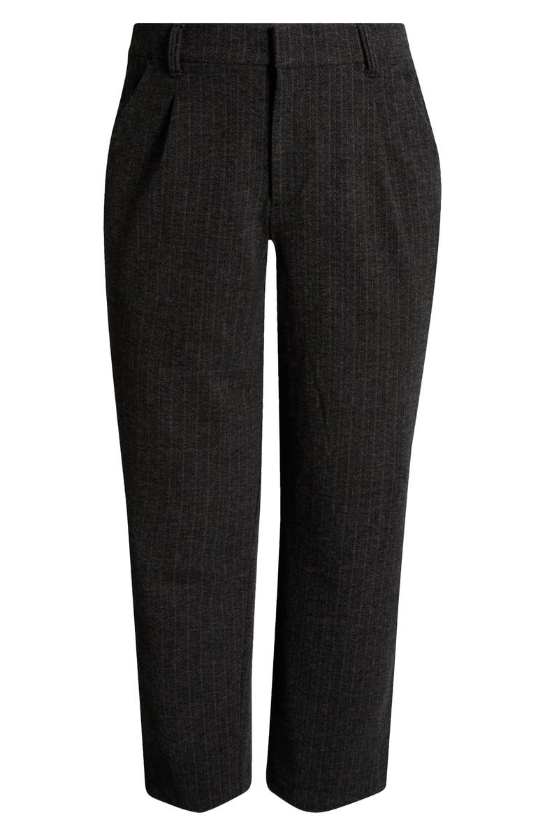 Wit & Wisdom Skyrise Pleated Herringbone Twill Straight Leg Ankle Trousers, Alternate, color, Charcoal Wheat Multi