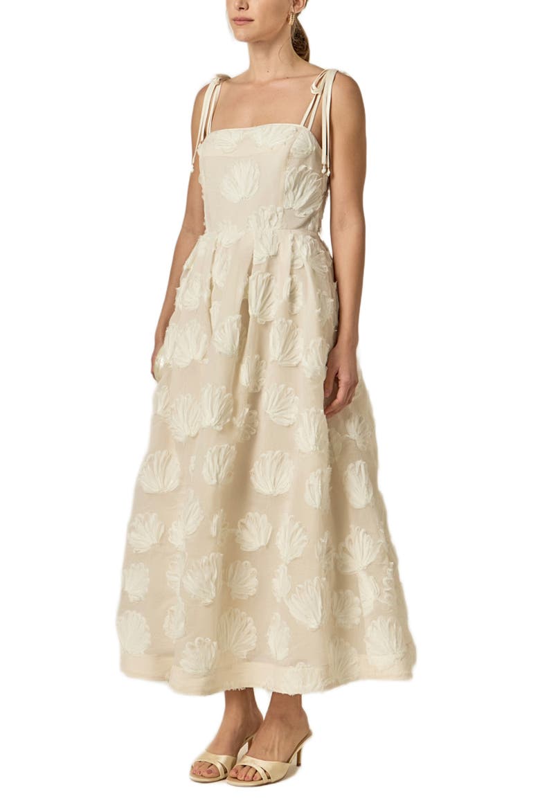 Shell Sleeveless Midi Dress, Alternate, color, OFF WHITE