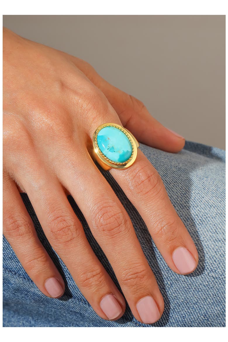 Mohave Turquoise Ring, Alternate, color, BLUE