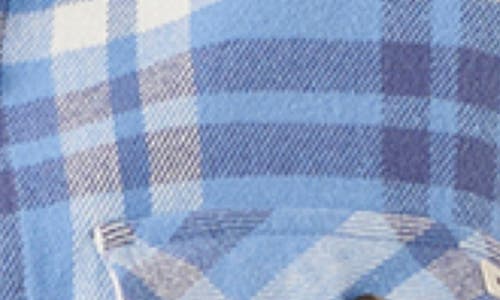 Rip Curl Oceanic Plaid Cotton Flannel Button-up Shirt In Blue