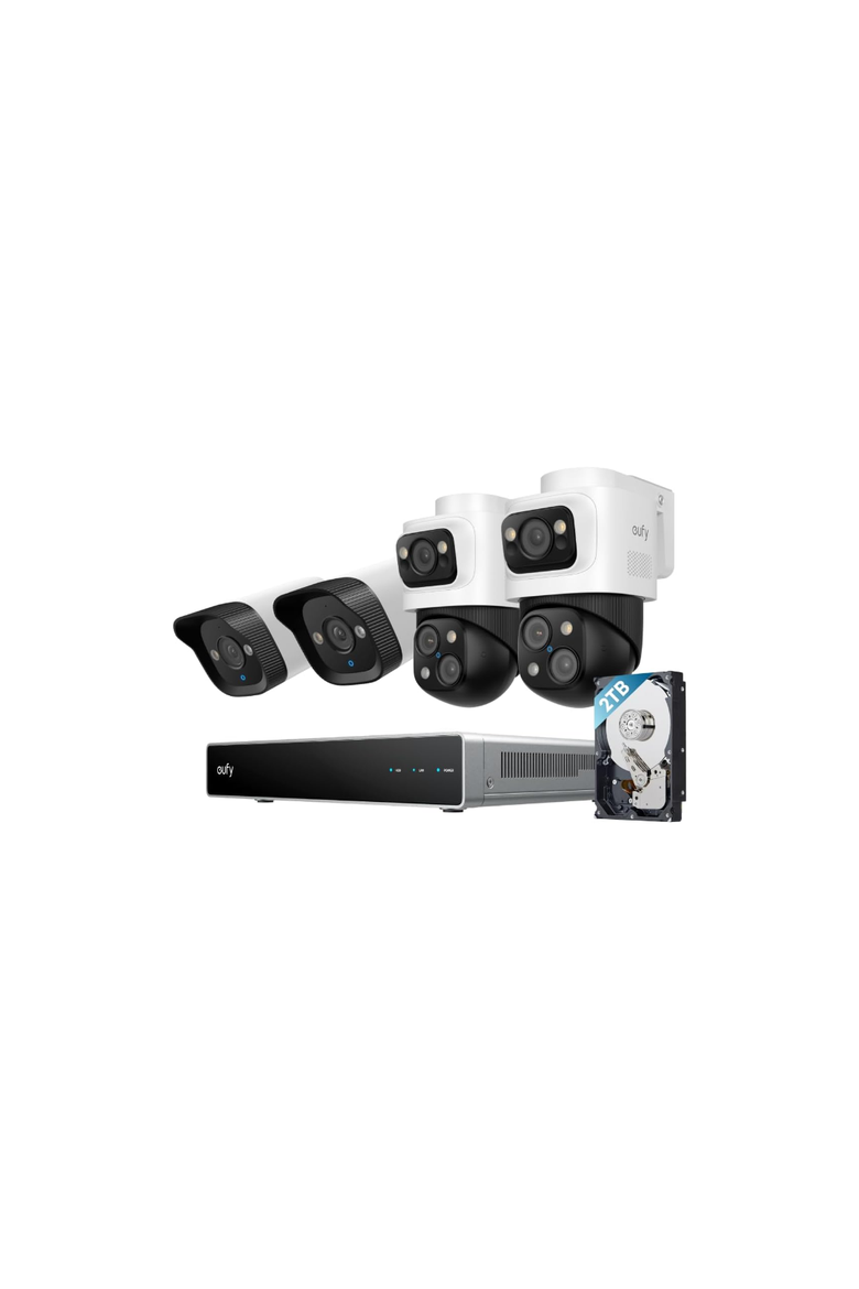 PoE NVR System S4, 4-Cam, 2TB HDD, PoE Wired, Main, color, White