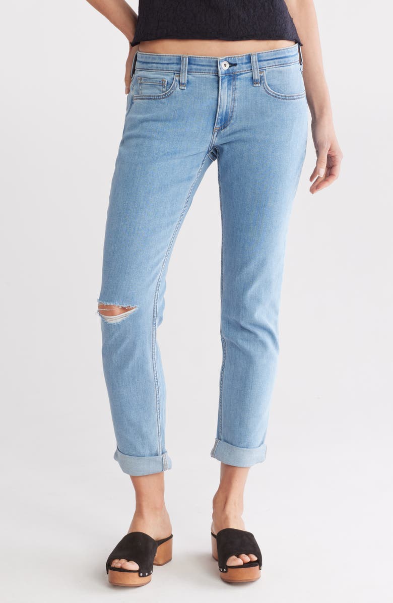 rag & bone Dylan Low Rise Slim Boyfriend Jeans, Main, color, Light Wash