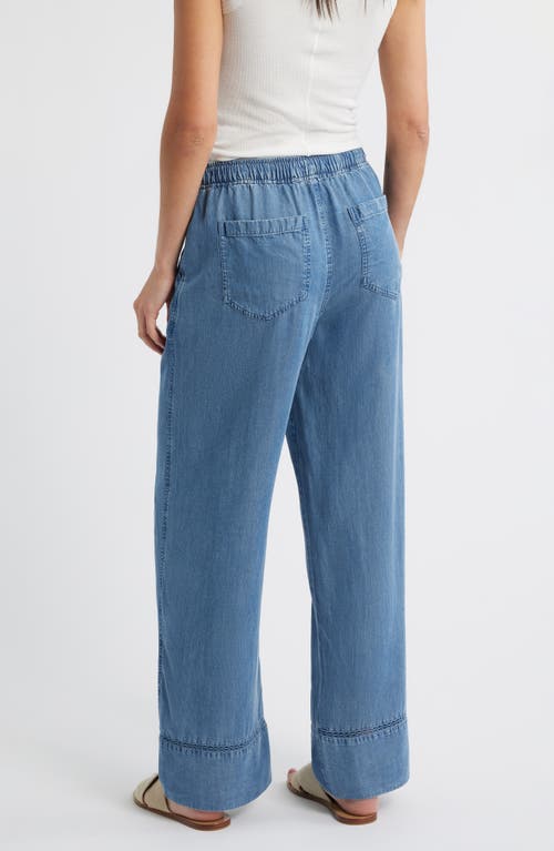 Cloth & Stone Ladder Trim Drawstring Pants In Blue