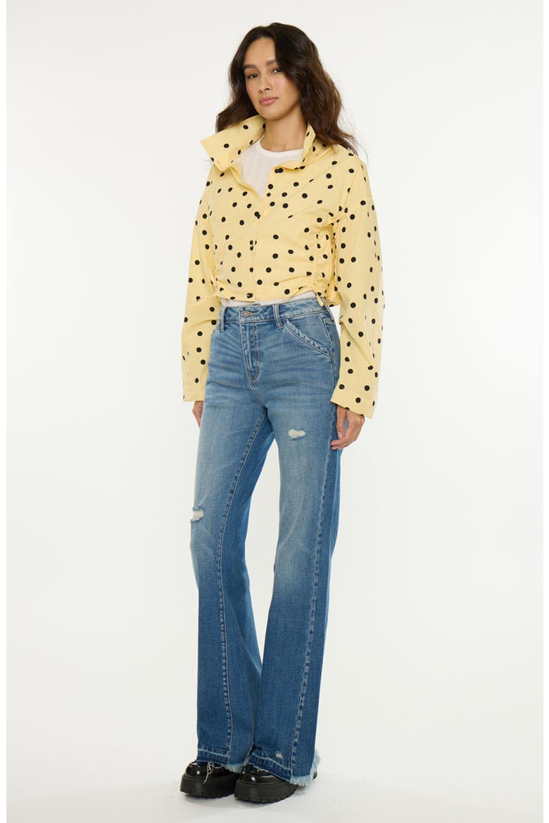 Marie High Rise Wide Flare Jeans, Alternate, color, Medium Dark