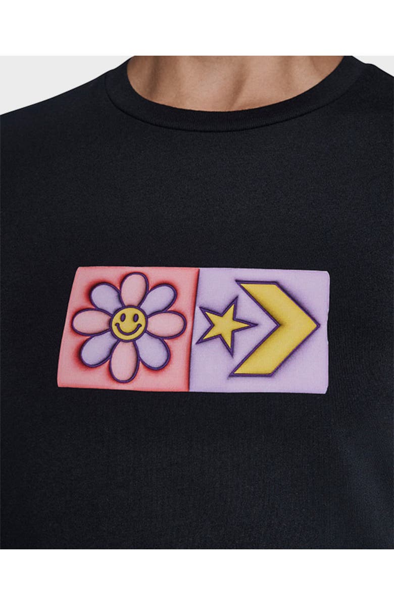 Converse Flower Grid T-Shirt, Alternate, color, Converse Black