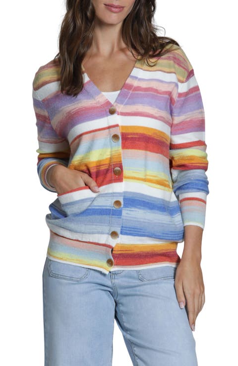 Space Dye Stripe Cardigan