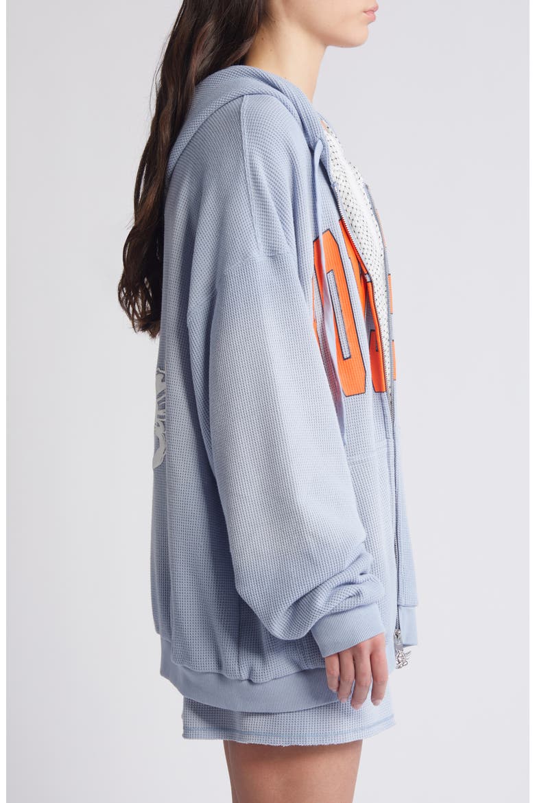 Fool Me Once Harley Front Zip Hoodie, Alternate, color, BLUE