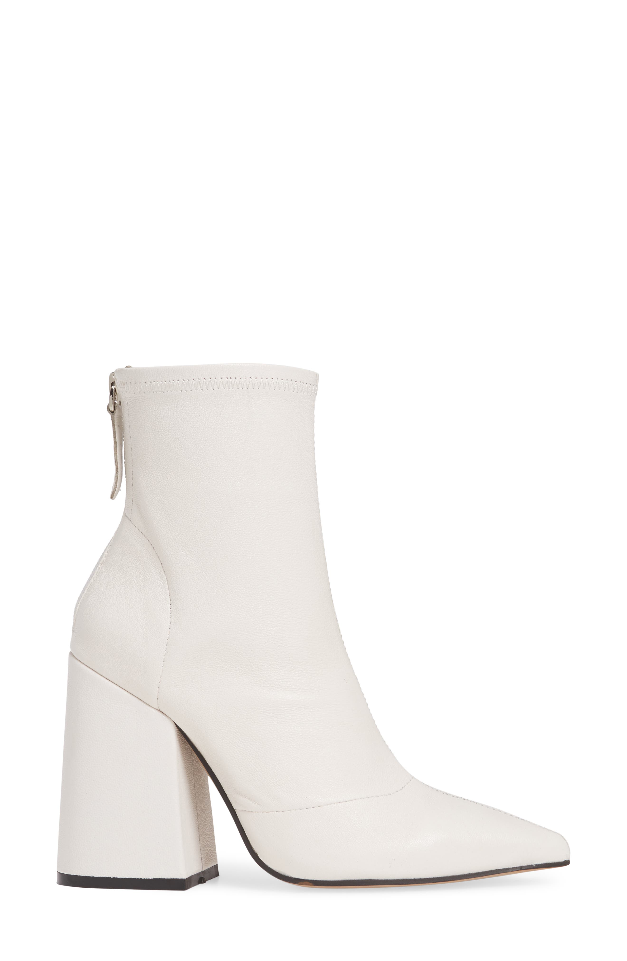 Ahnika Bootie, Alternate, color, WHITE STRETCH LEATHER