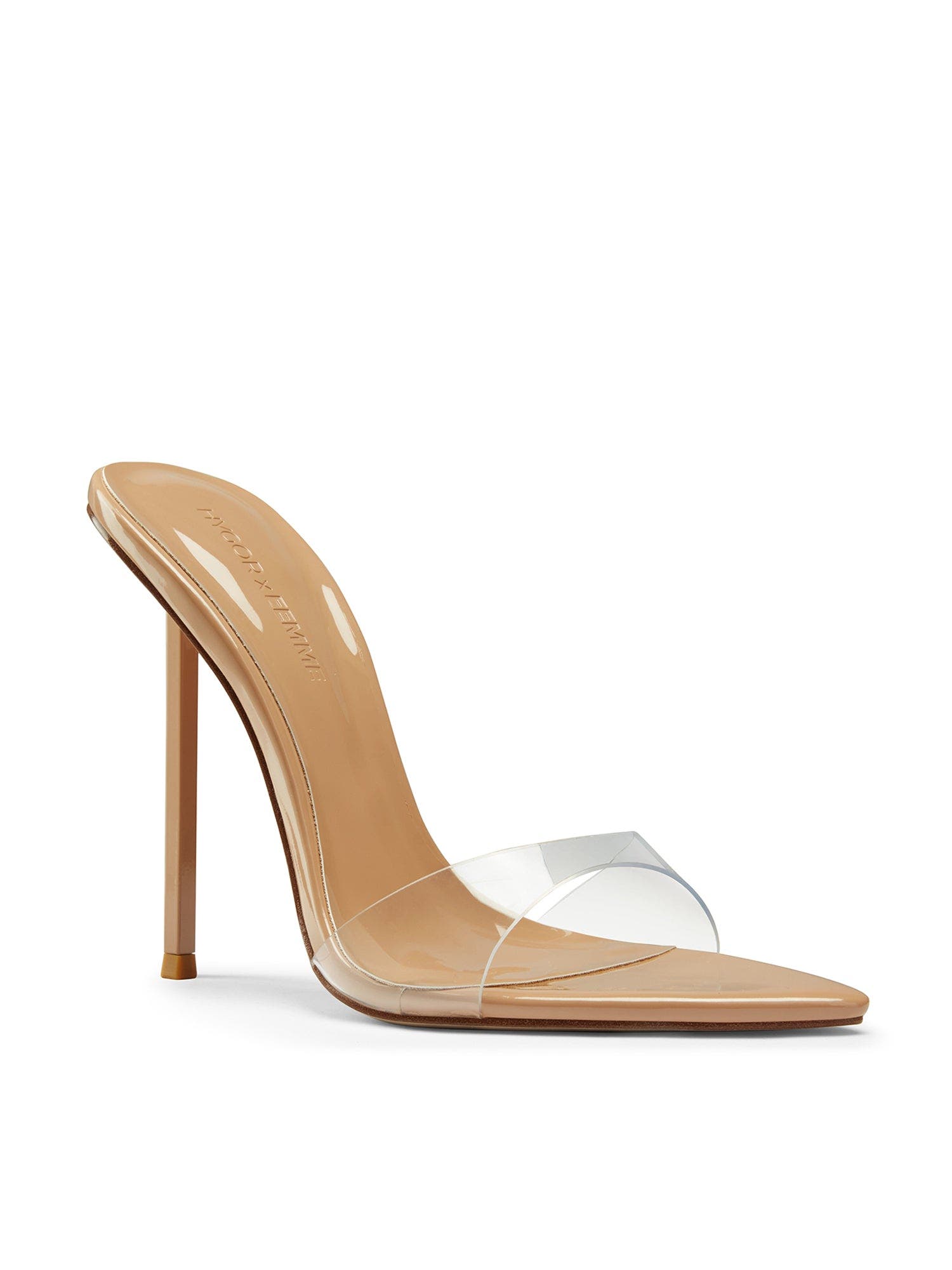 Whiskey PVC Mule, Alternate, color, Nude