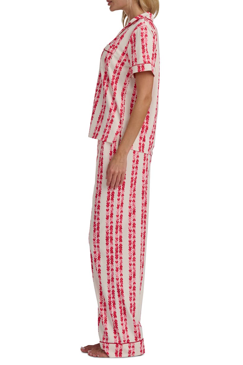 Short Sleeve Pajamas, Alternate, color, FILTERED HEART STRIPE