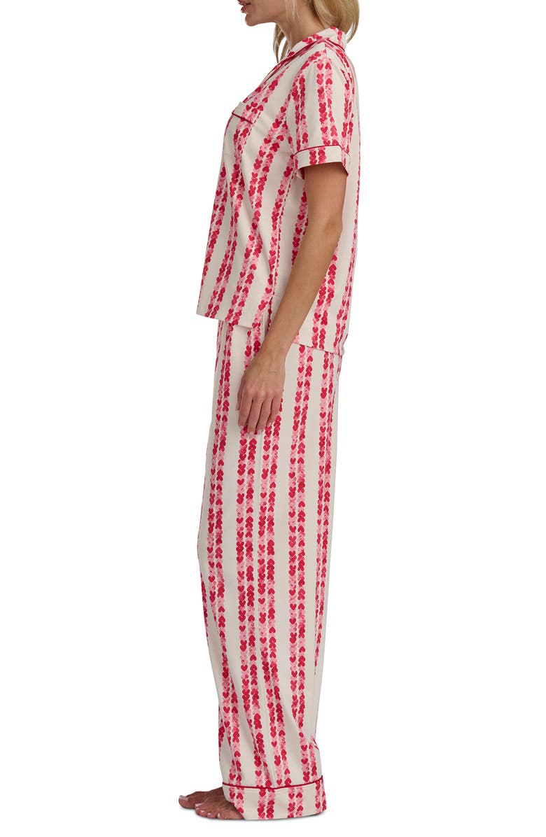 Splendid Short Sleeve Pajamas, Alternate, color, Filtered Heart Stripe