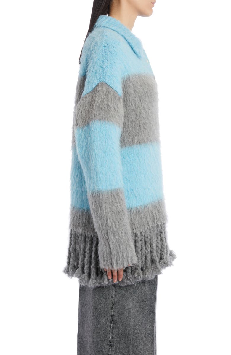 Etro Stripe Fringe Cardigan, Alternate, color, 