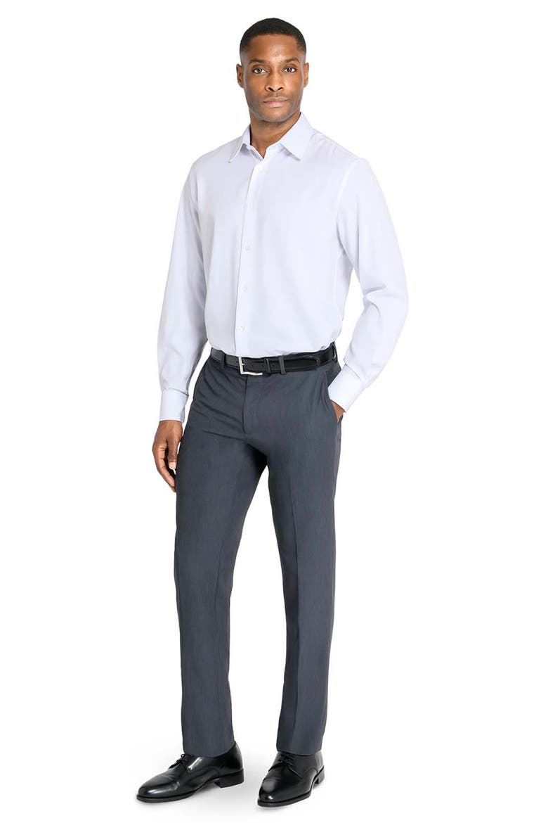 Regular Fit Solid Performance Dress Shirt, Alternate, color, WHITE