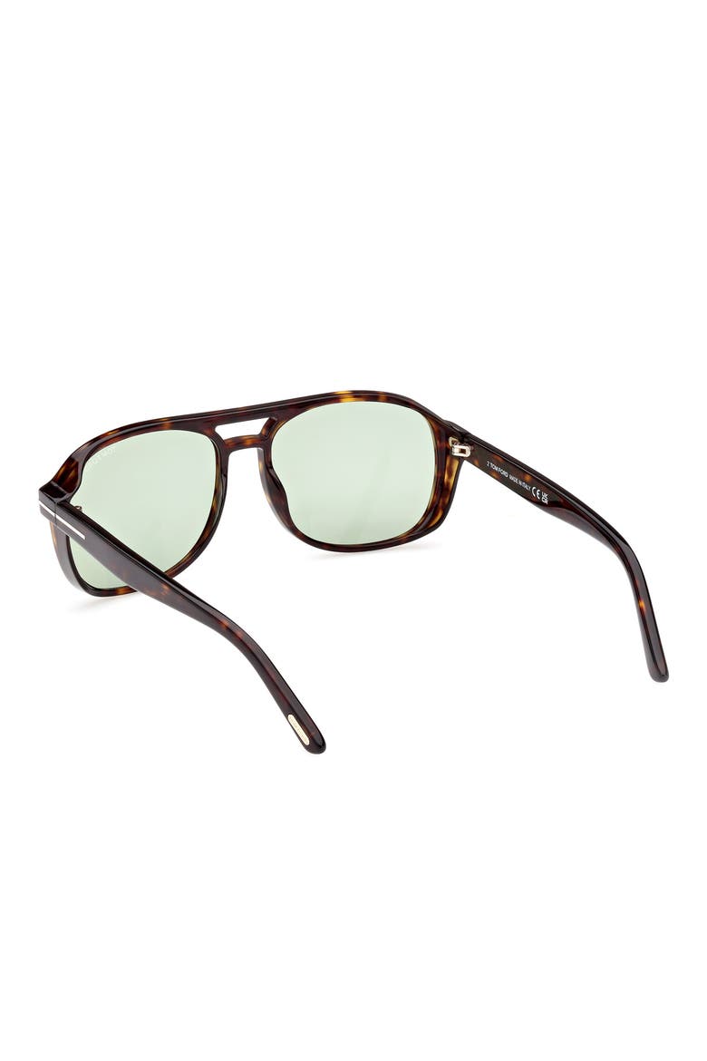 Rosco 58mm Navigator Sunglasses, Alternate, color, DARK HAVANA / GREEN