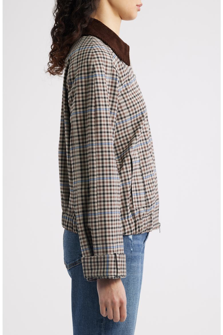 York Corduroy Collar Check Jacket, Alternate, color, MOCHA CHECK