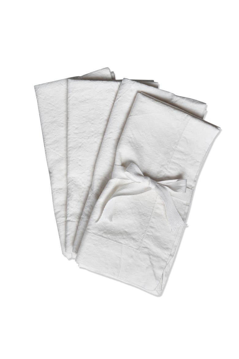 Threads Slub Napkin Set of 4, Main, color, White