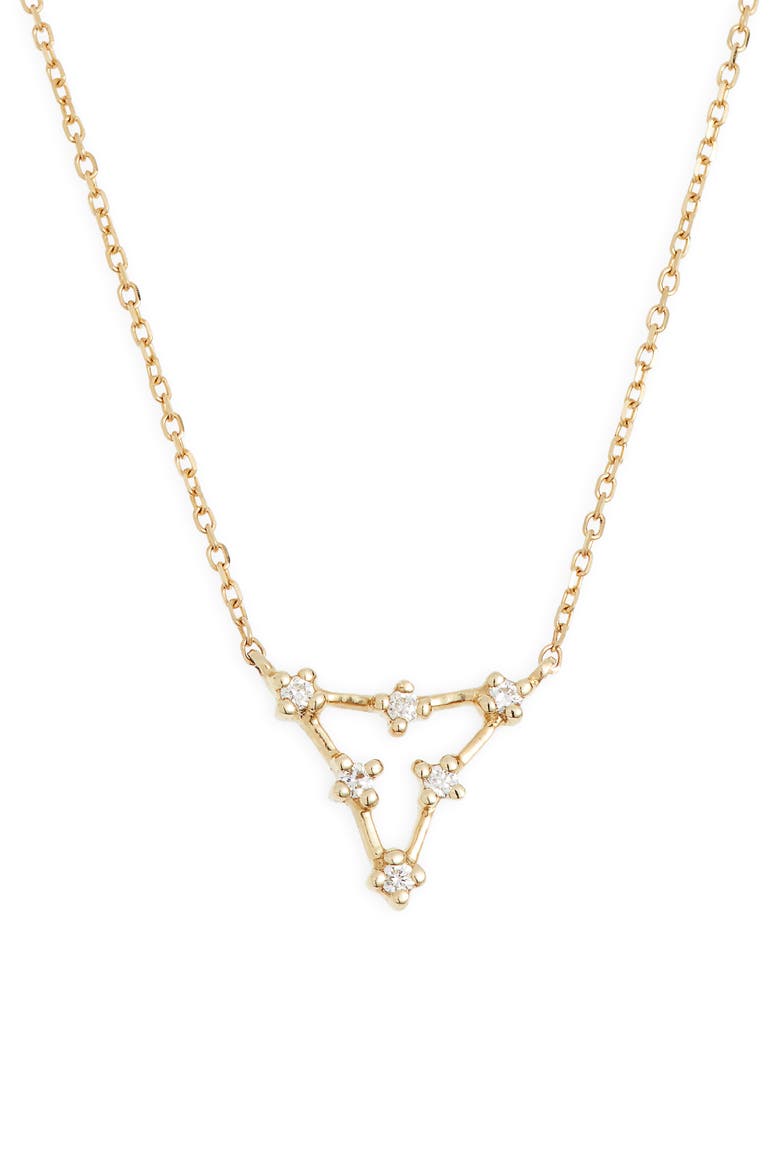 Designs Ava Bea Triangle Necklace, Main, color, YELLOW GOLD