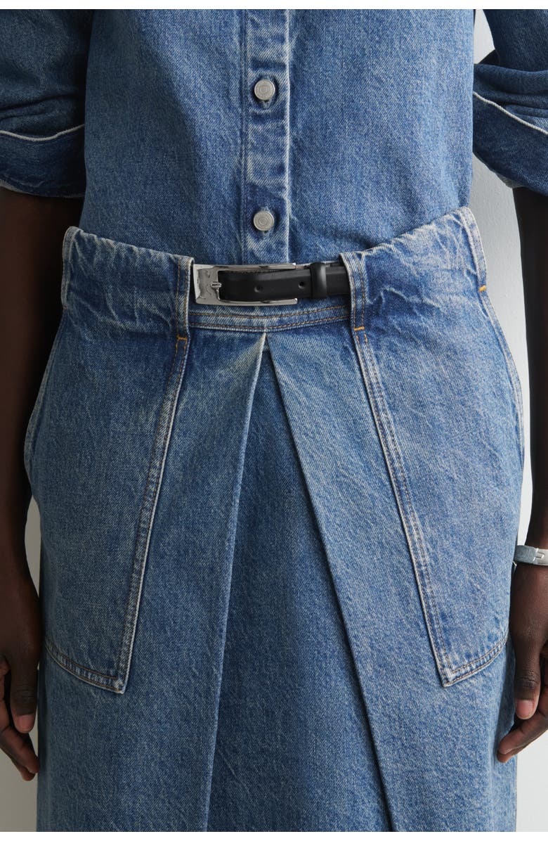 COS Denim A-Line Utility Skirt, Alternate, color, Blue