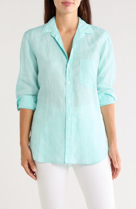 Joedy Boyfriend Cotton Button-Up Shirt