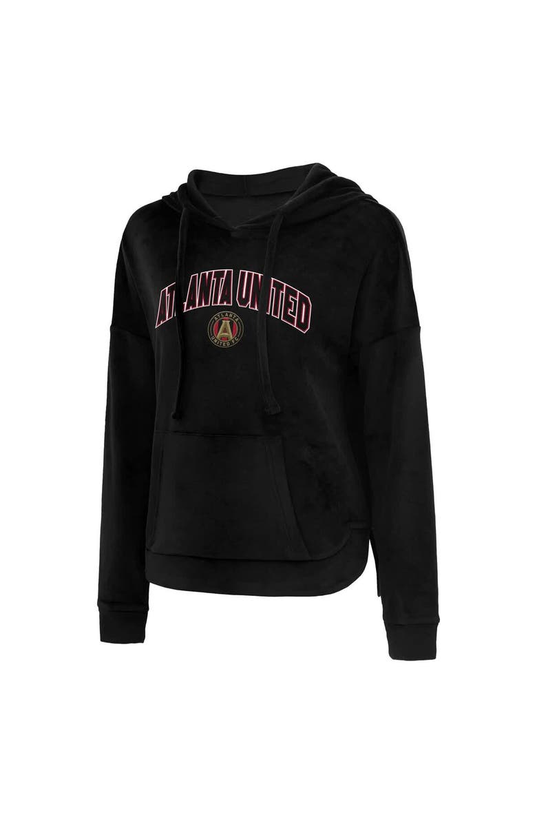 CONCEPTS SPORT Women's Concepts Sport Black Atlanta United FC Intermission Velour Pullover Hoodie, Main, color, Black