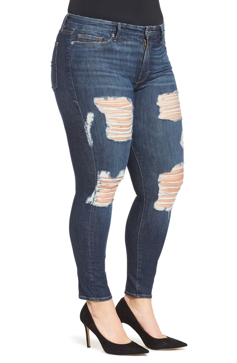 Good American Good Legs High Rise Crop Skinny Jeans, Alternate, color,