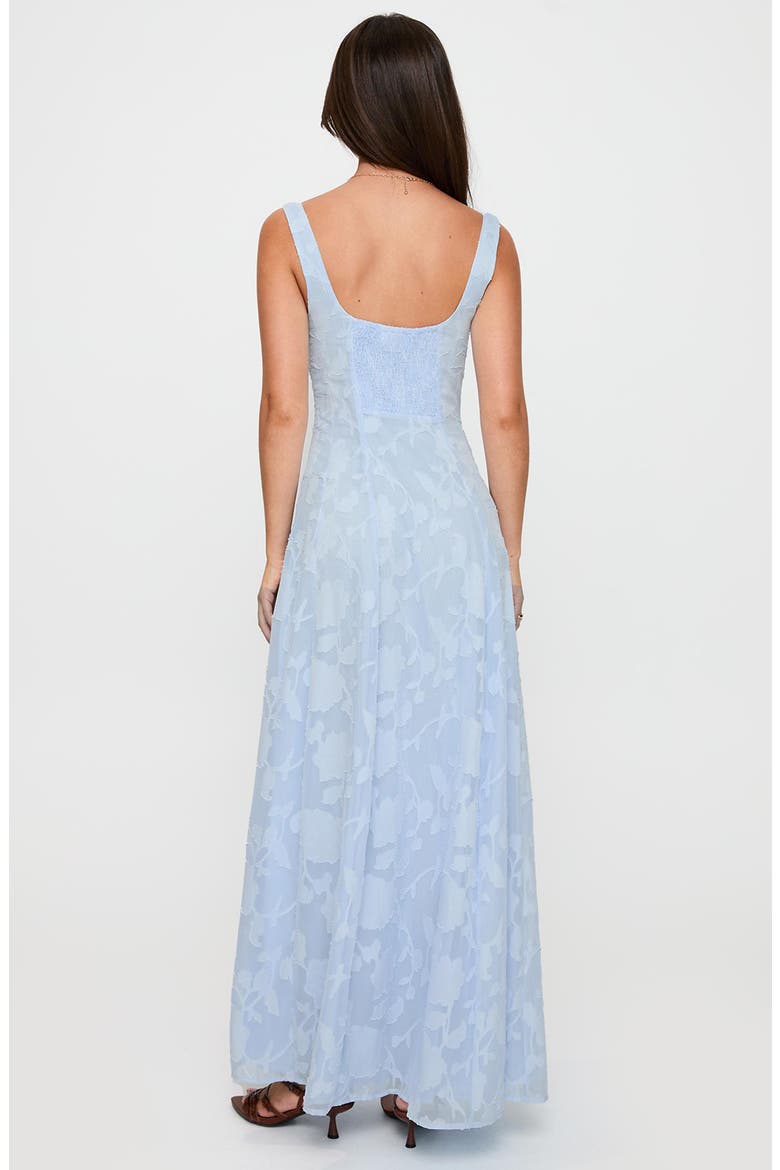 Margaux Floral Burnout Gown, Alternate, color, BLUE