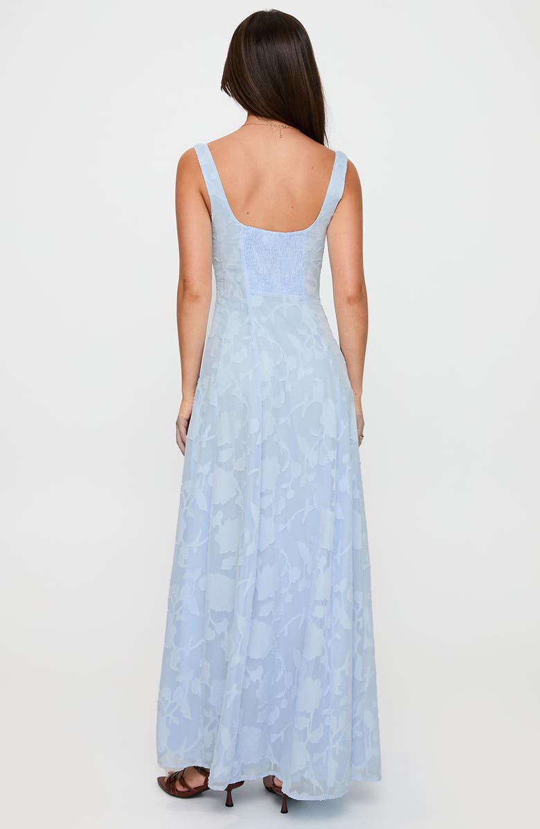 Princess Polly Margaux Floral Burnout Gown, Alternate, color, Blue