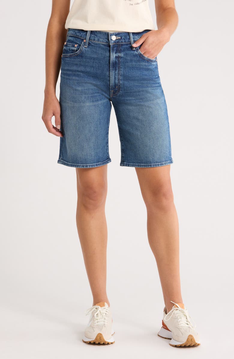 MOTHER The Undercover Denim Bermuda Shorts, Main, color, Where The Sun Dont Shine