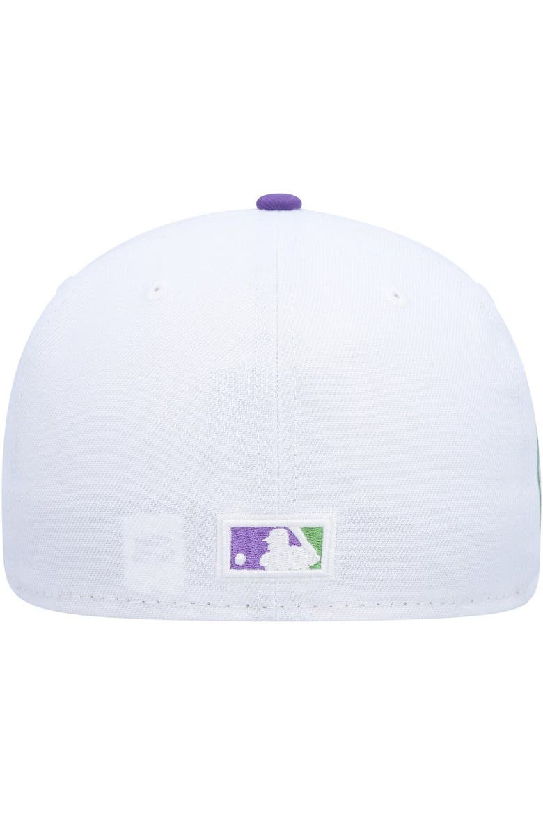 Men's New Era White Brooklyn Dodgers  Side Patch 59FIFTY Fitted Hat, Alternate, color, White