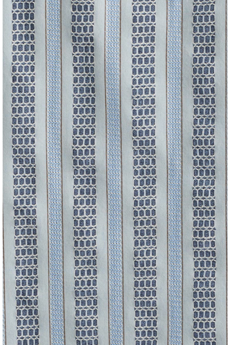 Didcot Stripe Cotton Dobby Camp Shirt, Alternate, color, BLUE