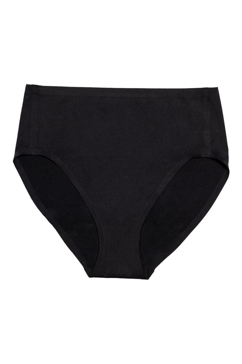 Seamless High Waist Briefs, Alternate, color, BLACK