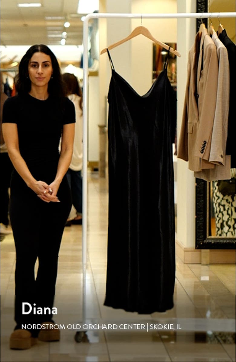 Cowl Neck Satin Slipdress, sales video thumbnail