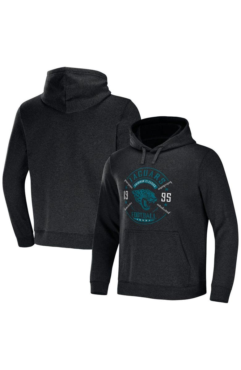 NFL X DARIUS RUCKER Men's NFL x Darius Rucker Collection by Fanatics Heather Charcoal Jacksonville Jaguars Radar Pullover Hoodie, Main, color, Heather Charcoal