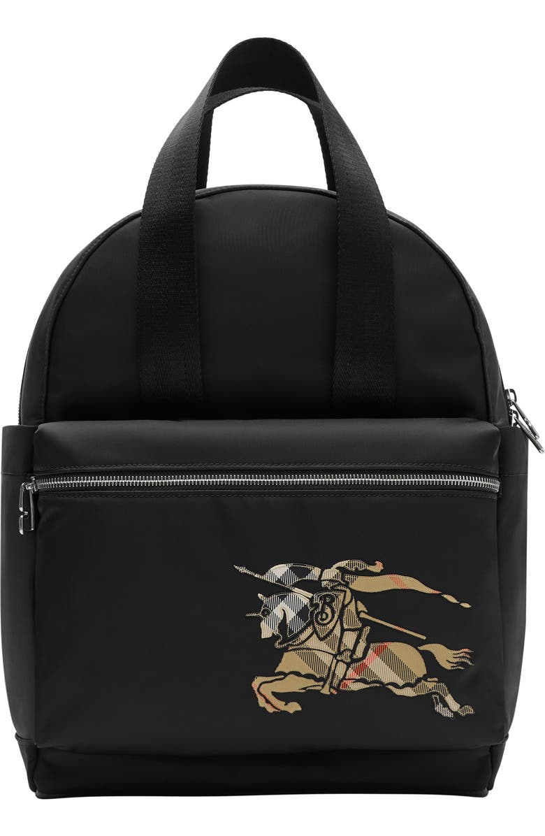 Burberry EKD Check Nylon Baby Changing Backpack, Main, color, Black