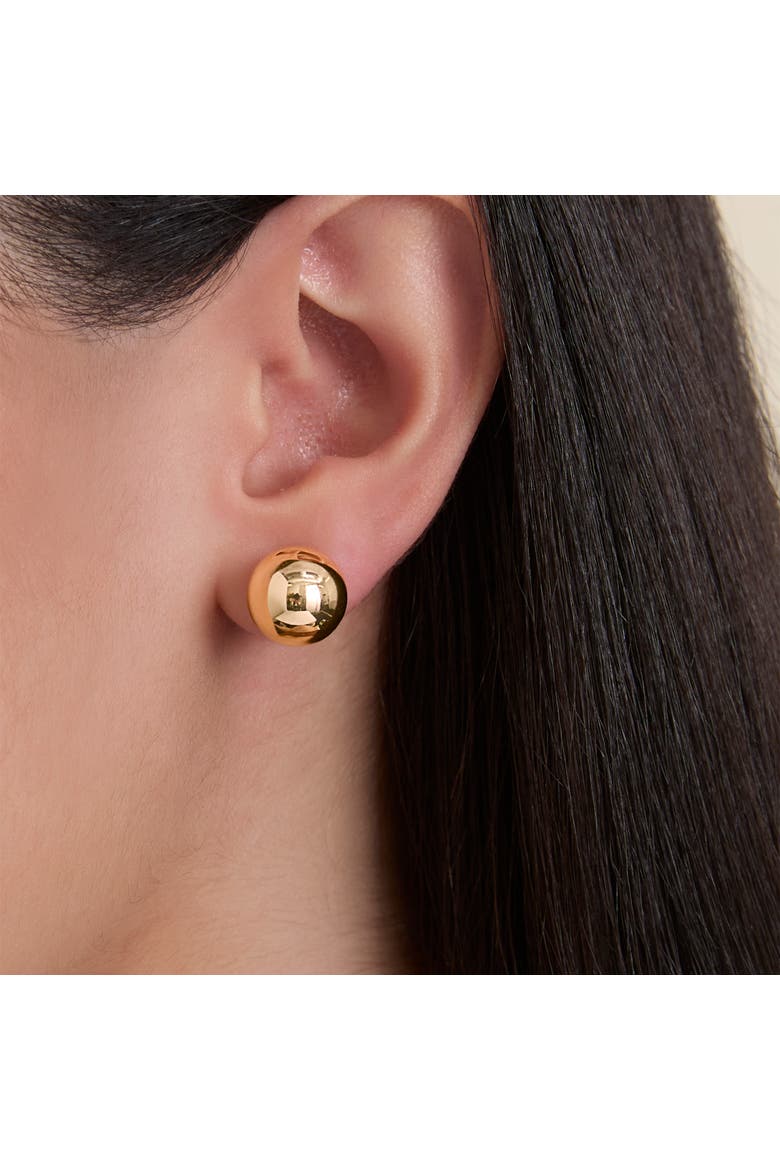 Rhinestone Hoop & Stud Earring Set of 3, Alternate, color, Gold