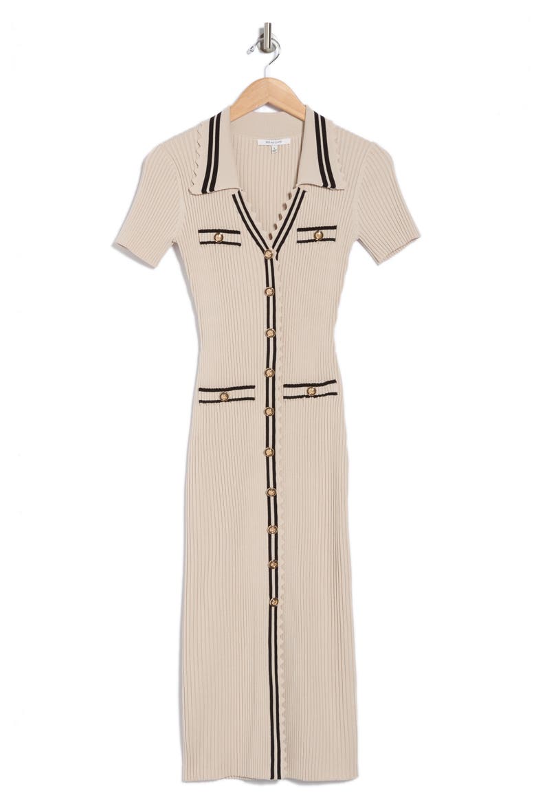 Ribbed Sweater Dress, Alternate, color, LIGHT KHAKI