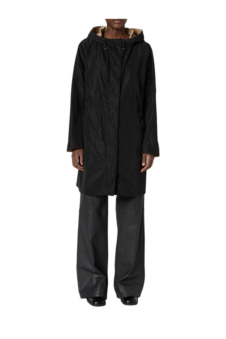 Ximena Hooded Reversible Parka Coat, Alternate, color, Black