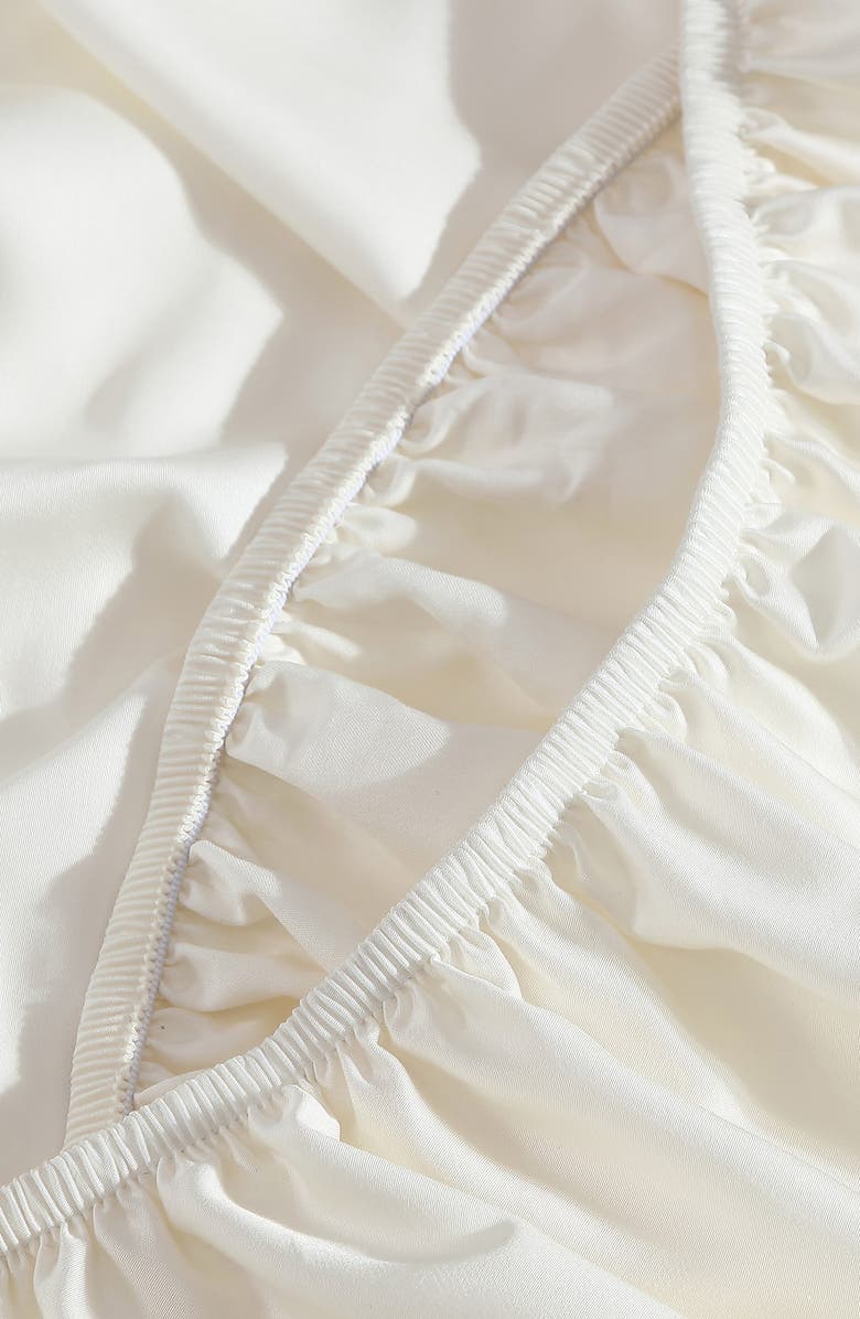 Sunday Citizen Premium Fitted Sheet, Alternate, color, Off White