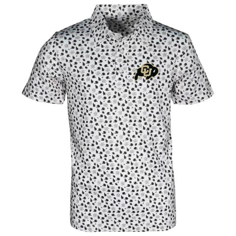 Youth Garb White Colorado Buffaloes Earnest Allover Print Polo